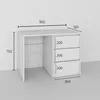 Schreibtisch mit 3 Schubladen, Kaschmir, 962x500x752 mm, Produktbild-Vorschau 3