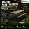 Bierzeltgarnitur 180x75 cm klappbar graue Holzoptik Produktbild-Vorschau 5