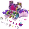 Polly Pocket Einhorn-Party Spielset, Polly und Lila Puppe Produktbild-Vorschau 1