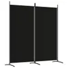 A black two-panel room divider with metal frames and stands, shown against a white background. Náhled obrázku produktu