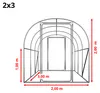TOOLPORT Premium Foliengewächshaus 2x3m PE Plane 180g/m² Produktbild-Vorschau 10