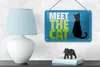 Blechschild Spruch 18x12cm meet the cat Katze Produktbild-Vorschau 4