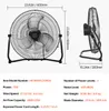Ventilateur de plancher SucceBuy, avec 3 vitesses, diamètre Voir les images du produit 7