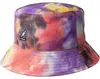 Kangol kanutschbarer Bucket Stoffhut Batic Tie Dye in rot