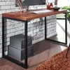 WOHNLING Schreibtisch Sheesham Massivholz / Metall Produktbild-Vorschau 1