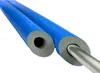Two pieces of blue pipe insulation are shown on a white background. Produktbild-Vorschau