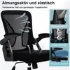 Bürostuhl ergonomisch mit Mesh-Rückenlehne, 90° klappbare Produktbild-Vorschau 2