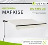 Juskys Markise 300 x 250 cm - Beschattung Terrasse & Balkon Produktbild-Vorschau 2
