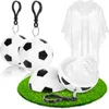 com-four® 3x Regenponcho in Fußballkugel - Notfallponcho Produktbild-Vorschau 1