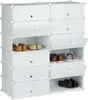 Relaxdays Schuhschrank Kunststoff, Schuhregal geschlossen, Produktbild-Vorschau 1