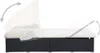 vidaXL Lehátko pre 2 osoby s vankúšom Poly Rattan Black Náhľad obrázku produktu 3