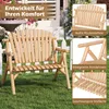 Banc de jardin 2 places COSTWAY en bois, banc en bois Voir les images du produit 5