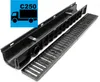 Wiltec Entwässerungsrinne 5x 1 m mit Abdeckrost aus Produktbild-Vorschau 5