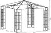 Rank Pavillon 3x3m Metall Garten Partyzelt Anthrazit RAL Produktbild-Vorschau 13