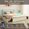 Łóżko (180 x 200 cm) z oświetleniem LED i złączem USB, Podgląd zdjęcia produktu 9