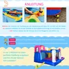 Outsunny Aufblasbare Hüpfburg mit Rutsche Pool Spielburg Produktbild-Vorschau 5