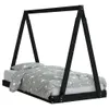 Kinderbett Schwarz 80x160 cm Massivholz Kiefer Produktbild-Vorschau 1