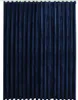 A close-up view of dark blue velvet curtains. Produktbild-Vorschau