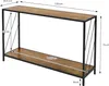A console table with two shelves, shown with dimensions indicated by measurement lines and text. Náhled obrázku produktu