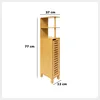 Armoire de toilette étroite en bambou SICELA, 30 x 19 x 120 Voir les images du produit 13