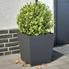 vidaXL Fioriera 2 pz. Antracite 40x40x40 Acciaio Anteprima dell’immagine prodotto 2