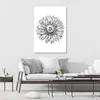 Leinwandbild blumenskizze 40x60 cm Feeby grau wandbild Produktbild-Vorschau 2