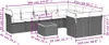The Living Store 10-tlg. Garten-Sofagarnitur mit Kissen Produktbild-Vorschau 4