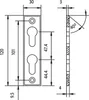 Technical drawing with dimensions for a hardware component. Produktbild-Vorschau