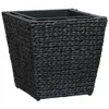 vidaXL Blumenkübel 3 Stk. Wasserhyazinthe Schwarz Produktbild-Vorschau 4