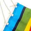 Close-up of a striped hammock or swing chair with ropes and grommets. Náhľad obrázku produktu