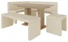 Ecke AKIKO METAL [] met tafel en banken - 168x128 cm, Productafbeelding-voorbeeld 1