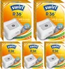 A collage of five product packages for Swirl vacuum cleaner bags. Produktbild-Vorschau