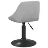 A single light gray velvet chair with a black adjustable base, shown from the back. Produktbild-Vorschau