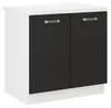 Küchen Unterschrank 80 cm für das Modell „Omega 240 Schwarz Produktbild-Vorschau 1