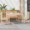 The Living Store 4-tlg. Garten-Essgruppe Massivholz Kiefer Produktbild-Vorschau 3