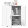 vidaXL Kredens biały 60x31x70 cm Materiał drewnopochodny Podgląd zdjęcia produktu 4