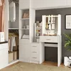 Coiffeuse Vicco Lisca Blanc 80cm avec miroir LED, Model Voir les images du produit 4
