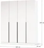 Kleiderschrank FINN 200 x 240 cm Weiß 4 Türen mit SoftClose Produktbild-Vorschau 5