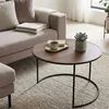 Beistelltisch "Modern" rund Ø 57 cm, Tischplatte furniert Produktbild-Vorschau 2