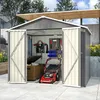 GIHAUVIA Metall Gerätehaus Grau 180 × 229,4 × 191 cm Produktbild-Vorschau 1