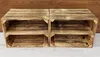 3er Vintage Holzkisten Geflammte mit Regalbrett - 40x30x24 Produktbild-Vorschau 5
