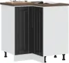 vidaXL Küchen-Eckunterschrank Lucca Schwarz Holzwerkstoff Produktbild-Vorschau 2