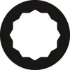 A black ring-shaped tool with a star-like inner edge against a white background. Produktbild-Vorschau