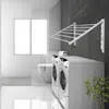Suszarka ścienna łazienkowa 80 cm biała metalowa naścienna Podgląd zdjęcia produktu 5
