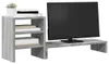 vidaXL Monitorständer mit Schreibtisch-Organizer Grau Produktbild-Vorschau 3