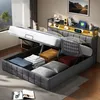 Letto imbottito ProximaX 140x200 con USB e tipo C, letto a Anteprima dell’immagine prodotto 1