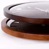 PRIM Wood Style Wanduhr Holz 3D-Zahlen Dunkelbraun 36 cm Produktbild-Vorschau 3