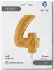 Karaloon goldener Ballon Zahl 4 aus aluminiumbeschichteter Produktbild-Vorschau 2