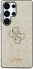 A close-up, studio shot of a phone case with glitter and brand logos. Podgląd zdjęcia produktu