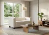 2er Sofa Couch Loungesofa Lille  Kunstleder, weiß Produktbild-Vorschau 5